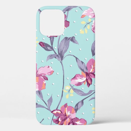 Coques Case-Mate iPhone design de fleur illustration textile art, arrière (Verso)