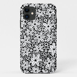 Etui iPhone Case-Mate Design de fleurs - Blanc sur Noir.pdf