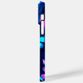 COQUES Case-Mate iPhone DESIGN DE FLEURS BLEUES PROFONDES (Verso / Gauche)