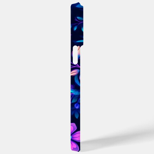 COQUES Case-Mate iPhone DESIGN DE FLEURS BLEUES PROFONDES (Verso / Droite)