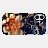 Coques Case-Mate iPhone Design de fleurs d'art (Verso (horizontal))