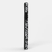 Coques Case-Mate iPhone Design de fleurs - Noir sur Blanc.pdf (Dos/Droite)