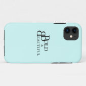 Coques Case-Mate iPhone Design de lettres monogrammes élégant (Dos (Horizontal))
