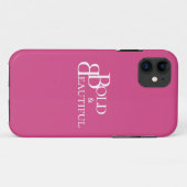 Coques Case-Mate iPhone Design de lettres monogrammes élégant (Dos (Horizontal))