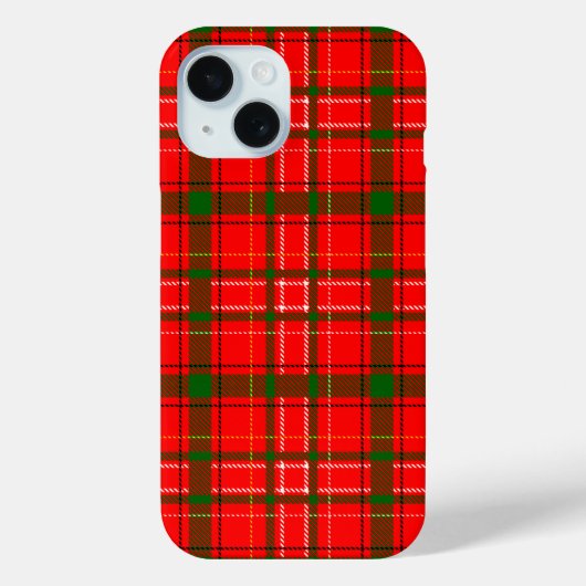 Coques Case-Mate iPhone Design de Motif de Noël Tartan rouge (Verso)