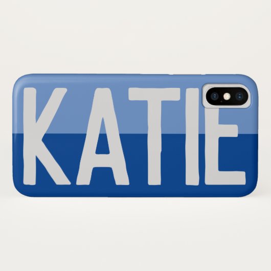 Coques Case-Mate iPhone Design de nom en gras - Katie (Dos (Horizontal))