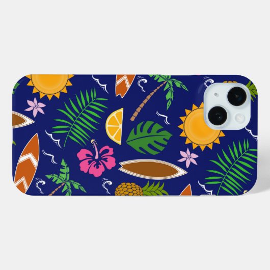 Coques Case-Mate iPhone Design de plage d'été (Verso (horizontal))
