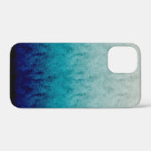 Coques Case-Mate iPhone Design dégradé de marbre bleu (Verso (horizontal))