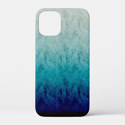 Coques Case-Mate iPhone Design dégradé de marbre bleu (Verso)