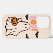 Coques Case-Mate iPhone design d'halloween fantôme rose et orange (Verso (horizontal))