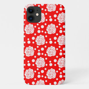 Case-Mate iPhone Case Design d'illustrations florales Pois en rouge blan