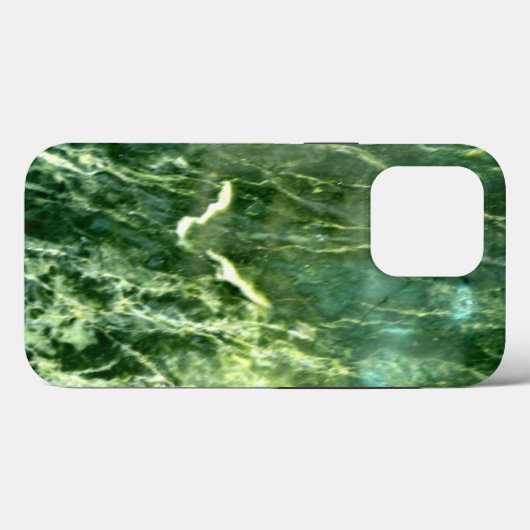 Coques Case-Mate iPhone Design élégant abstrait vague verte motif marbre (Verso (horizontal))