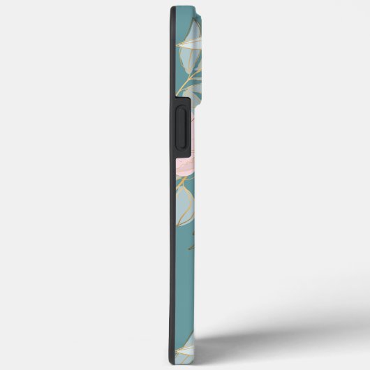 Coques Case-Mate iPhone Design élégant accrocheur d'oeil initial Blue flor (Verso / Droite)