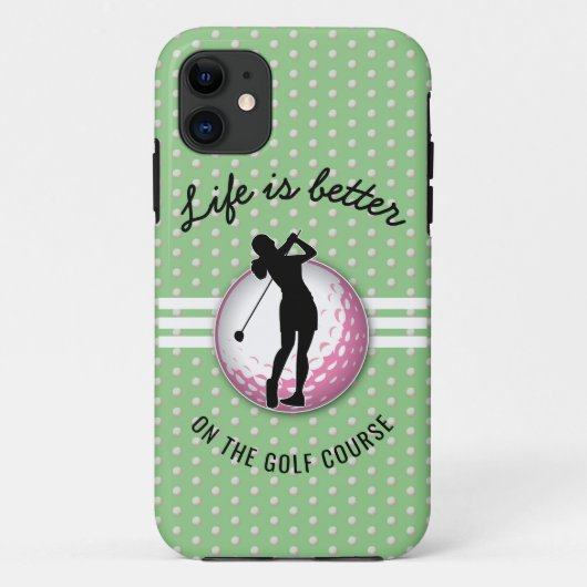 Coques Case-Mate iPhone Design élégant de Golfeur pour femmes (Dos)