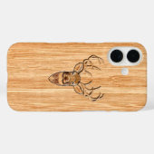 Coques Case-Mate iPhone Design en bois de cerf de queue blanche Buck (Verso (horizontal))