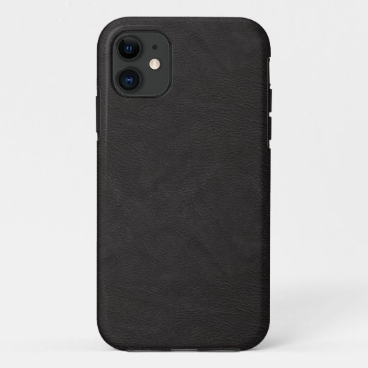 Coques Case-Mate iPhone Design en cuir noir (Dos)