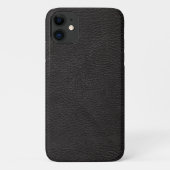 Coques Case-Mate iPhone Design en cuir noir texturé (Dos)