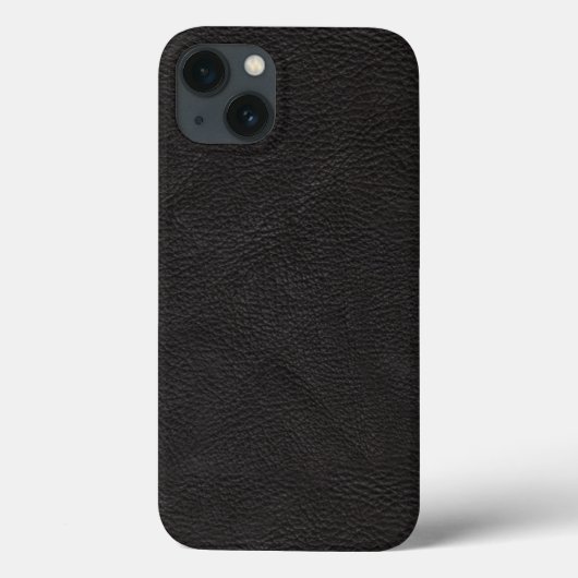 Coques Case-Mate iPhone Design en cuir noir texturé (Verso)