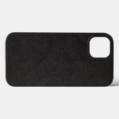Coques Case-Mate iPhone Design en cuir noir texturé (Verso (horizontal))