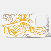 Coques Case-Mate iPhone Design en feuille Boho d'or (Verso (horizontal))
