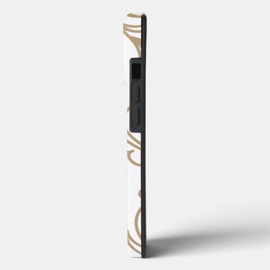 Coques Case-Mate iPhone Design en feuille Boho d'or (Verso / Gauche)