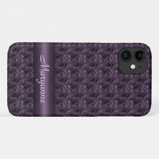 Coques Case-Mate iPhone Design en pierre violette (Dos (Horizontal))