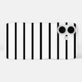 Coques Case-Mate iPhone Design en rayures blanches et noires (Verso (horizontal))