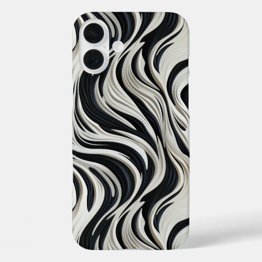 Coques Case-Mate iPhone Design en rayures noir et blanc (Verso)