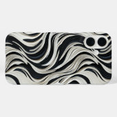 Coques Case-Mate iPhone Design en rayures noir et blanc (Verso (horizontal))