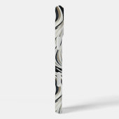 Coques Case-Mate iPhone Design en rayures noir et blanc (Verso / Droite)