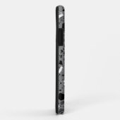 Coques Case-Mate iPhone design en terrazzo noir et blanc (Dos/Droite)
