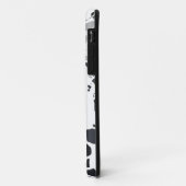 Coques Case-Mate iPhone design en terrazzo noir et gris (Dos/Gauche)