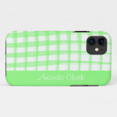Coques Case-Mate iPhone Design en treillis vert simple (Dos (Horizontal))