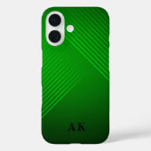Coques Case-Mate iPhone Design et tendance moderne Monogramme vert initial (Verso)