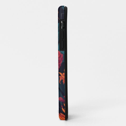 Coques Case-Mate iPhone Design floral aux tons chauds (Dos/Gauche)
