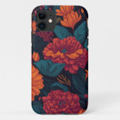 Coques Case-Mate iPhone Design floral aux tons chauds (Dos)