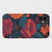Coques Case-Mate iPhone Design floral aux tons chauds (Dos (Horizontal))