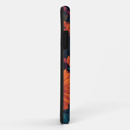 Coques Case-Mate iPhone Design floral aux tons chauds (Dos/Droite)