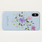 Coques Case-Mate iPhone Design floral avec nom Layla. (Dos (Horizontal))