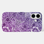 Coques Case-Mate iPhone Design floral complexe dans les tons violets et bl (Verso (horizontal))