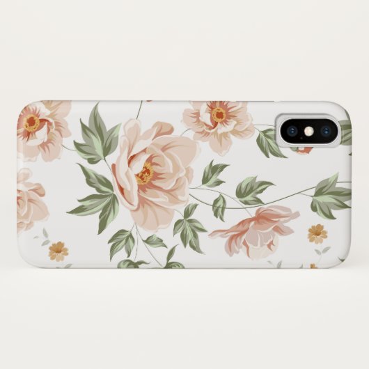 Coques Case-Mate iPhone Design floral élégant (Dos (Horizontal))