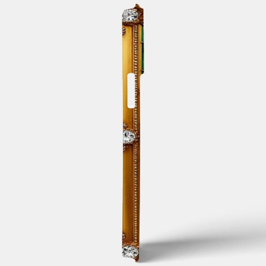 Coques Case-Mate iPhone Design floral en cadre doré (Verso / Droite)