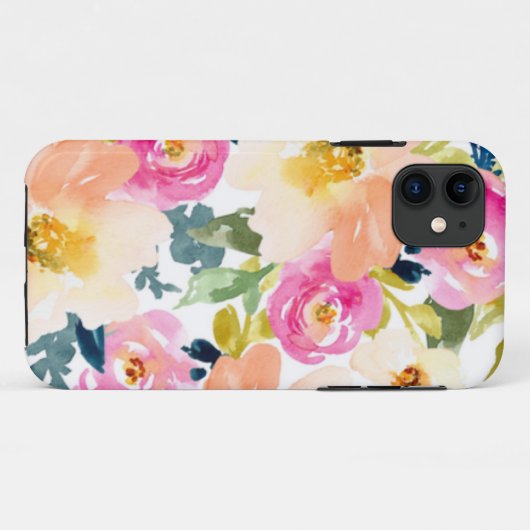 Coques Case-Mate iPhone Design floral moderne (Dos (Horizontal))