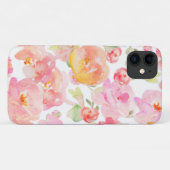 Coques Case-Mate iPhone Design floral rose (Dos (Horizontal))