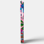 Coques Case-Mate iPhone Design floral rose et bleu (Verso / Gauche)