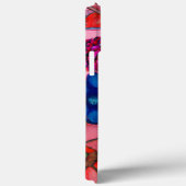 Coques Case-Mate iPhone Design floral rose et bleu (Verso / Droite)