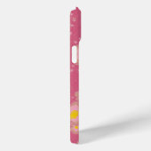 Coques Case-Mate iPhone Design floral rose et jaune (Verso / Droite)