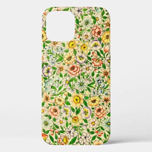 Coques Case-Mate iPhone Design floral traditionnel indien de printemps (Verso)