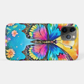 Coques Case-Mate iPhone Design floral vibreur papillon (Dos (Horizontal))