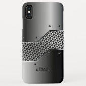 Coques Case-Mate iPhone Design géométrique gris foncé (Dos)